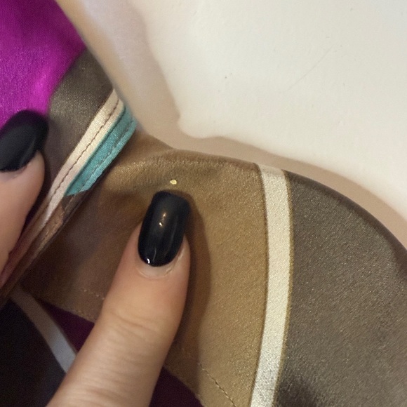 ESCADA Vintage 100% Silk Geometric Blouse - Picture 7 of 8